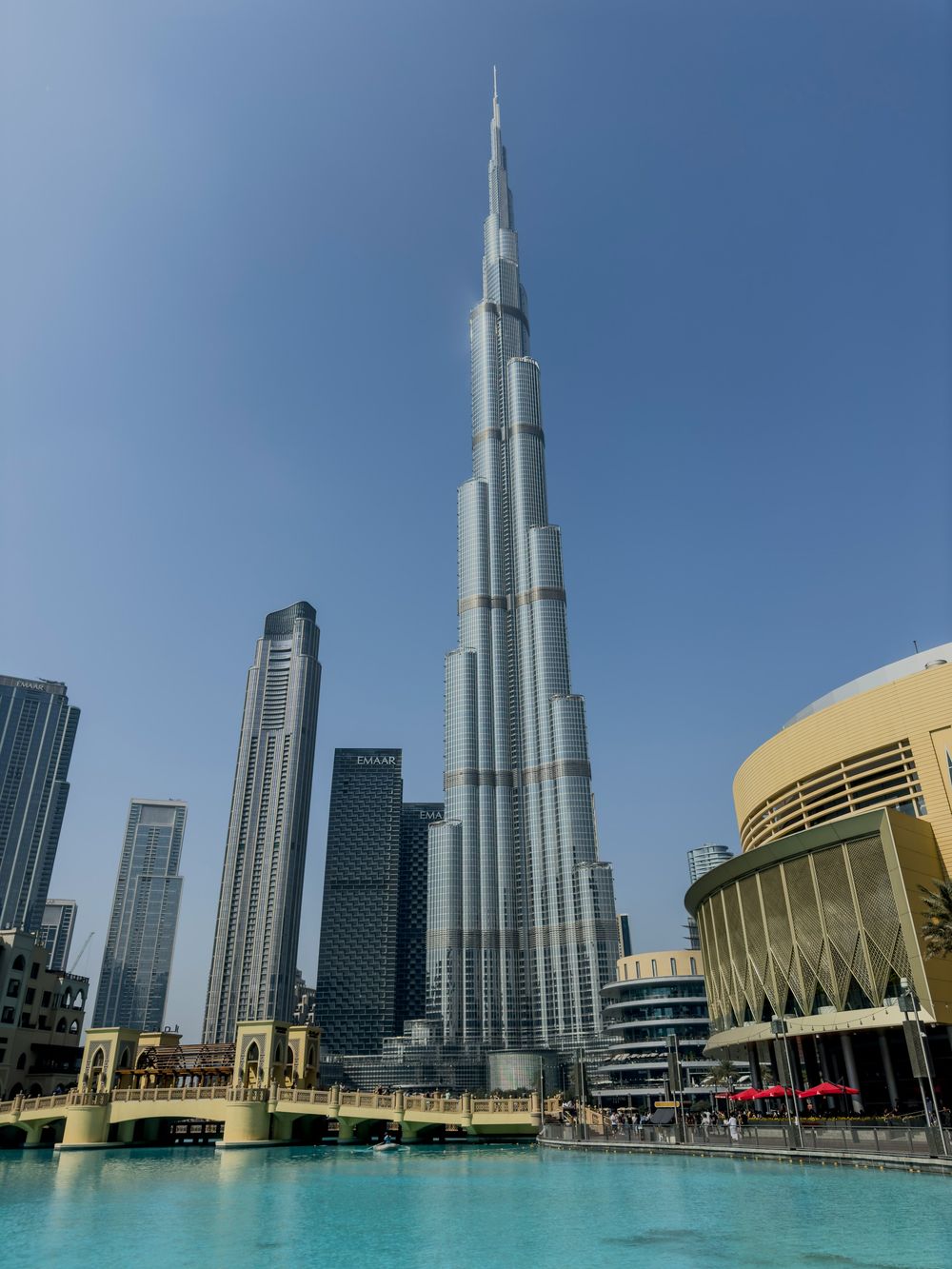 Burj Khalifa above Downtown Dubai